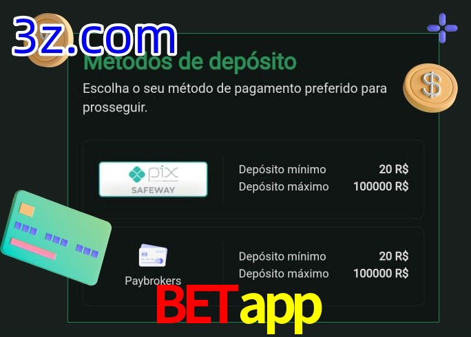 O cassino Betapp oferece uma grande variedade de métodos de pagamento